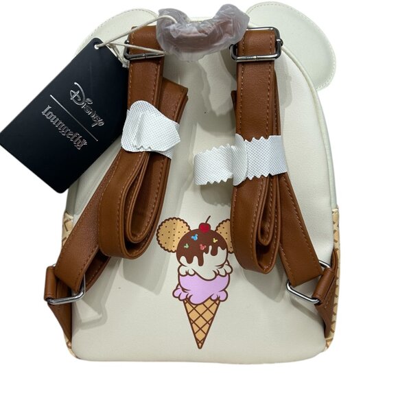 NWT Hot Topic Loungefly Disney Mickey Mouse Ice Cream Mini Backpack - Picture 4 of 7